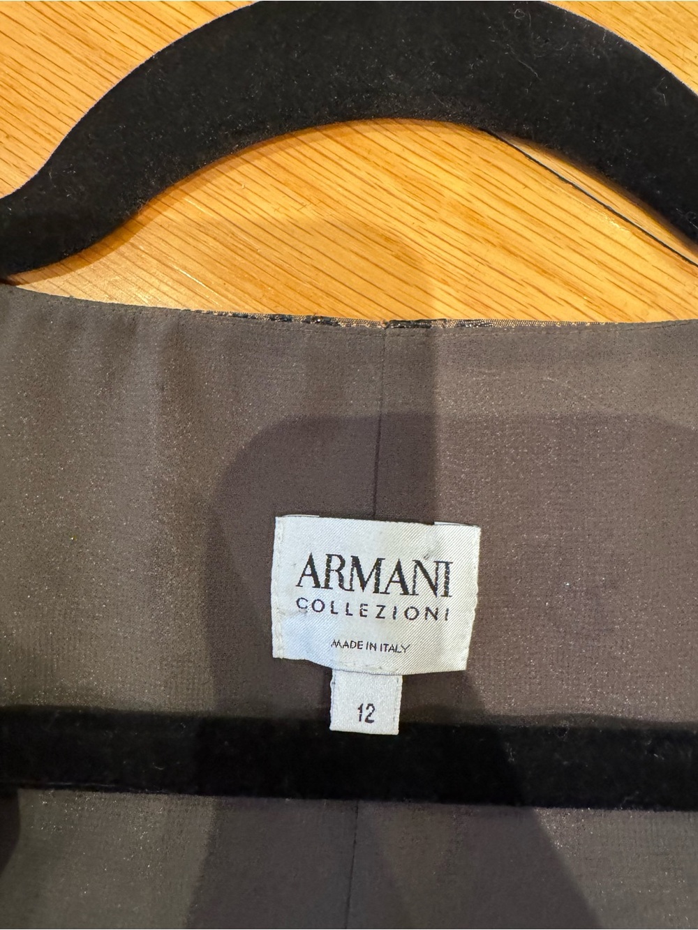 Vintage Armani  Collezioni Bronze Metallic Floral Jacquard Ruffle Peplum Blouse - Picture 6 of 14